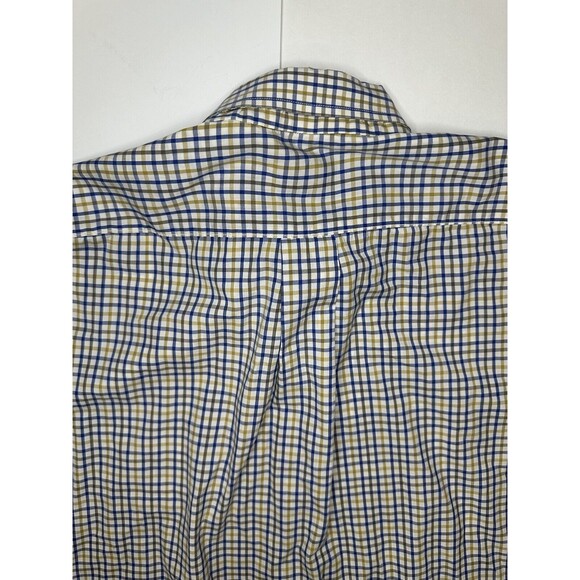 Gitman Bros Dress Shirt Men’s Long Sleeve Plaid Button Down Blue White Size L - Picture 7 of 11